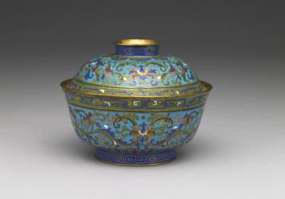 图片[2]-Copper lidded bowl in cloisonne enamels, Qing dynasty (1644-1911)-China Archive